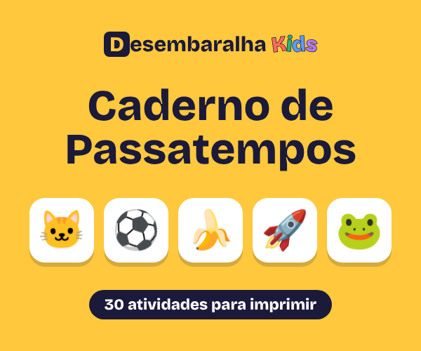 Capa do Caderno de Passatempos Desembaralha Kids